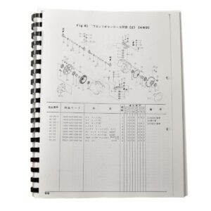 Iseki Landleader TA210, TA230 onderdelen catalogus (Japans) Extra info: Met tekeningen Taal: Japans Kopie van origineel